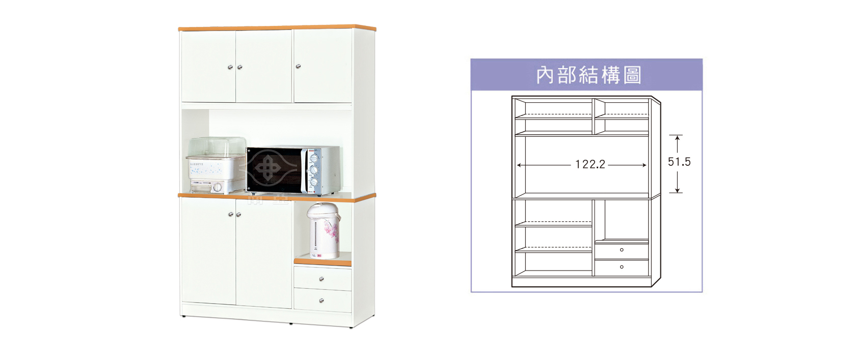 74KD08 上三開門下雙開門二抽電器櫃