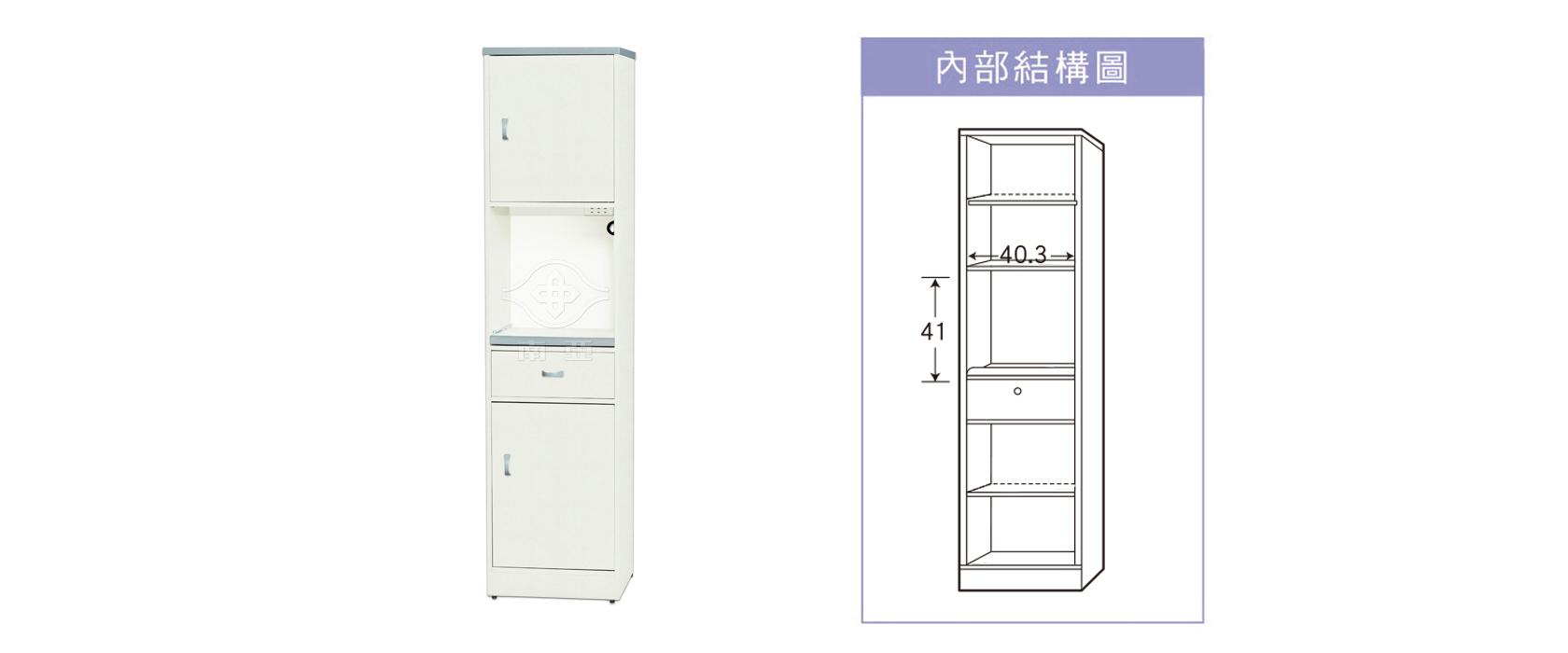 75KE04 上下單開門中一抽電器櫃